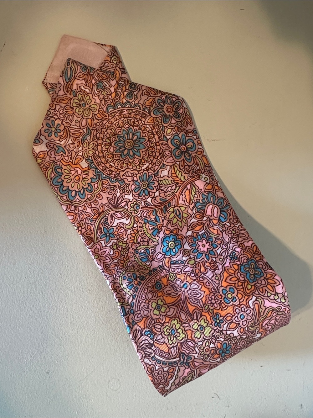 Pink Floral Paisley Men's Tie